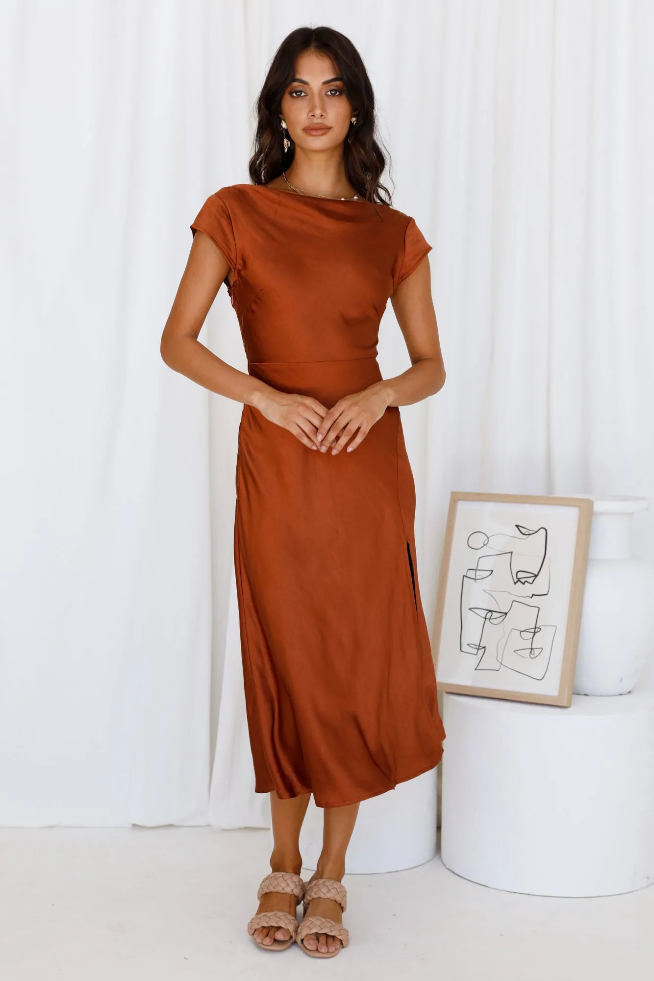 One Last Song Maxi Dress Brown