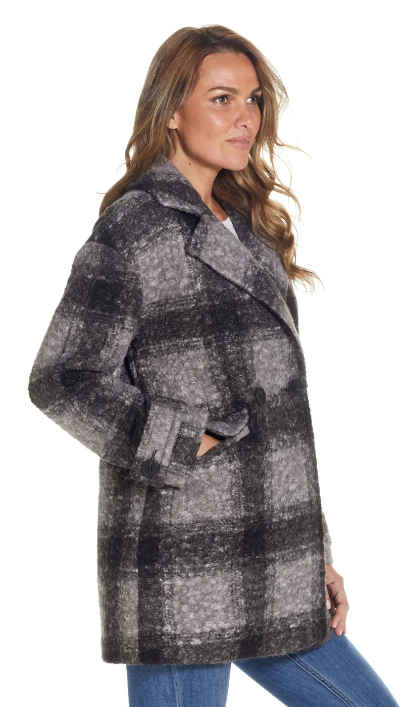 POLY BOUCLE PEA COAT