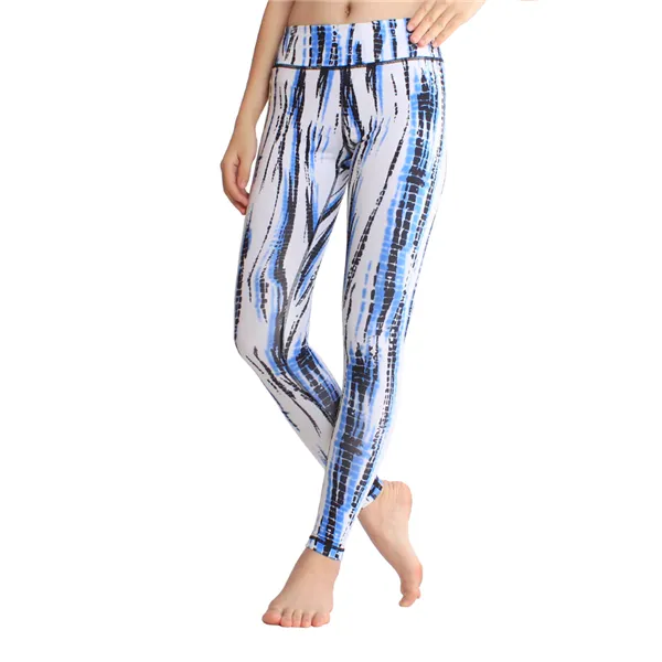 Printed Digital High Waist Running Pants