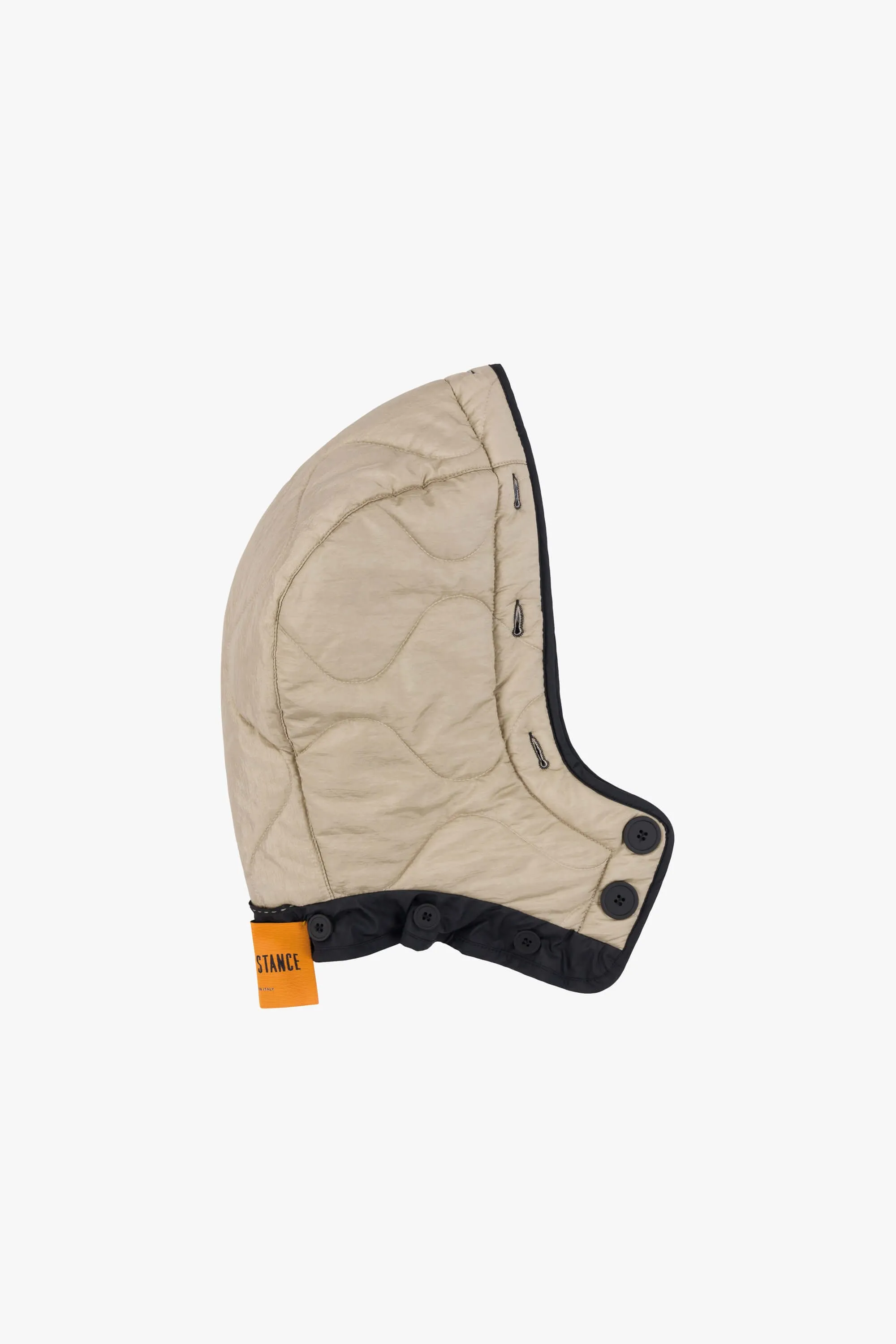 Quilt Hood Shearling Trim - Cobalt / Stone