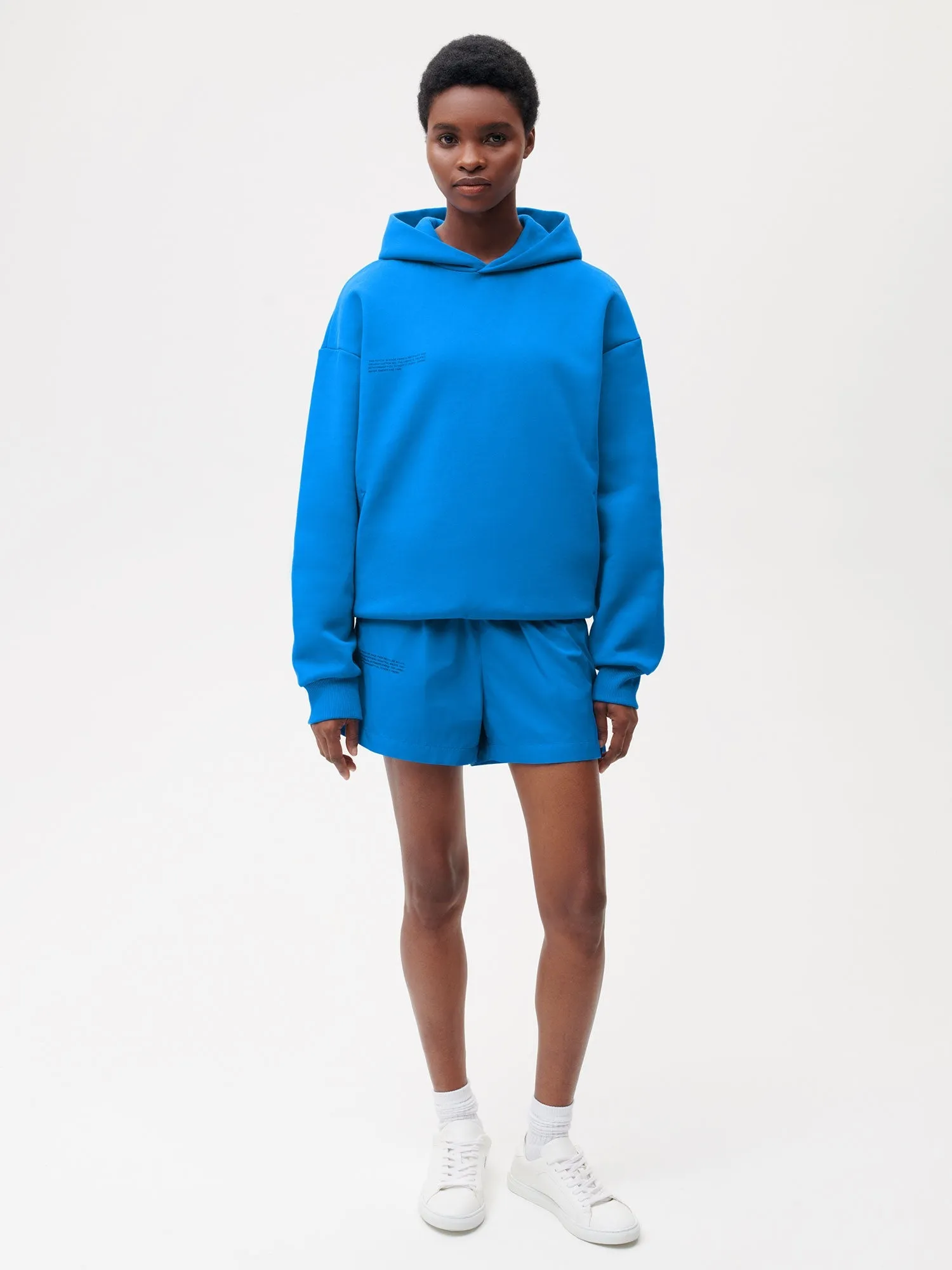 Recycled nylon Shorts—cerulean blue