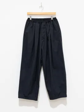 Recycled Nylon Tucked Pants - Black
