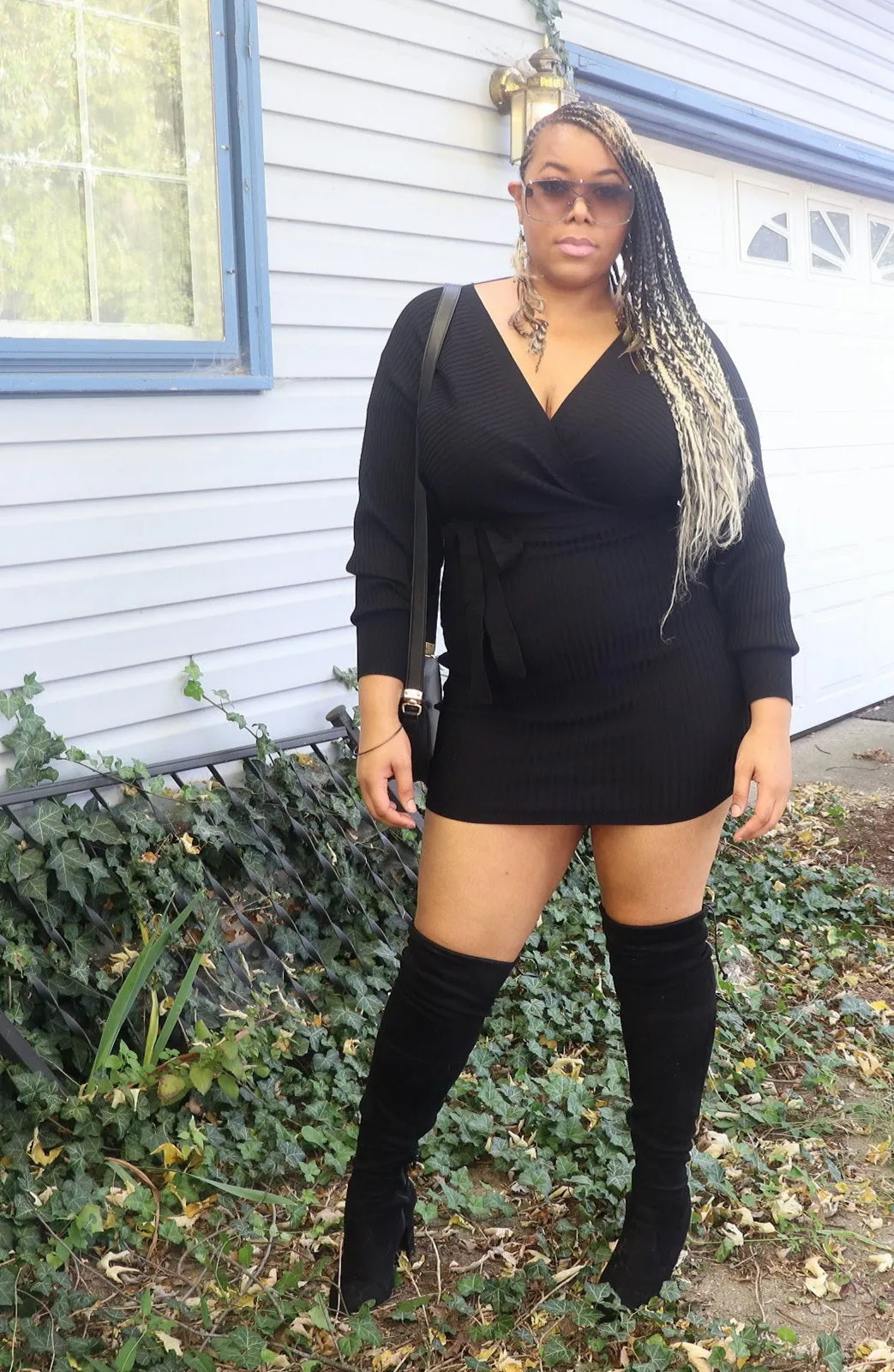 (Sale) Cross Me Sweater Dress