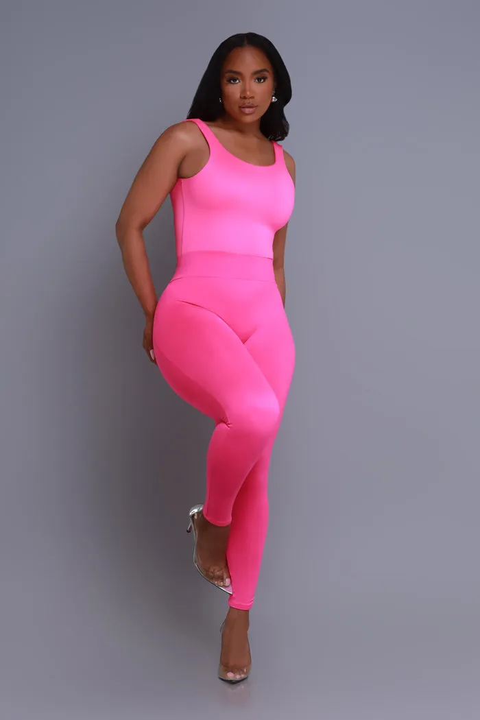 Second Skin Sculpting Sleeveless Bodysuit - Fuchsia