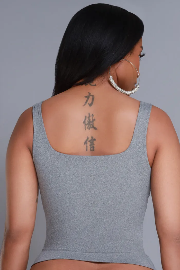 Second Skin Sculpting Sleeveless Tank Top - Heather Grey