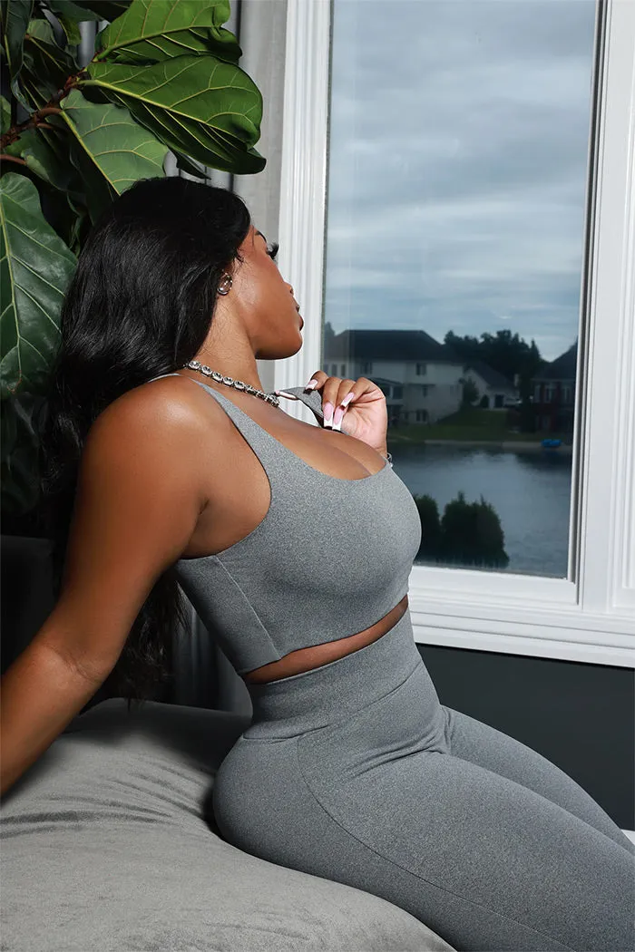 Second Skin Sculpting Sleeveless Tank Top - Heather Grey