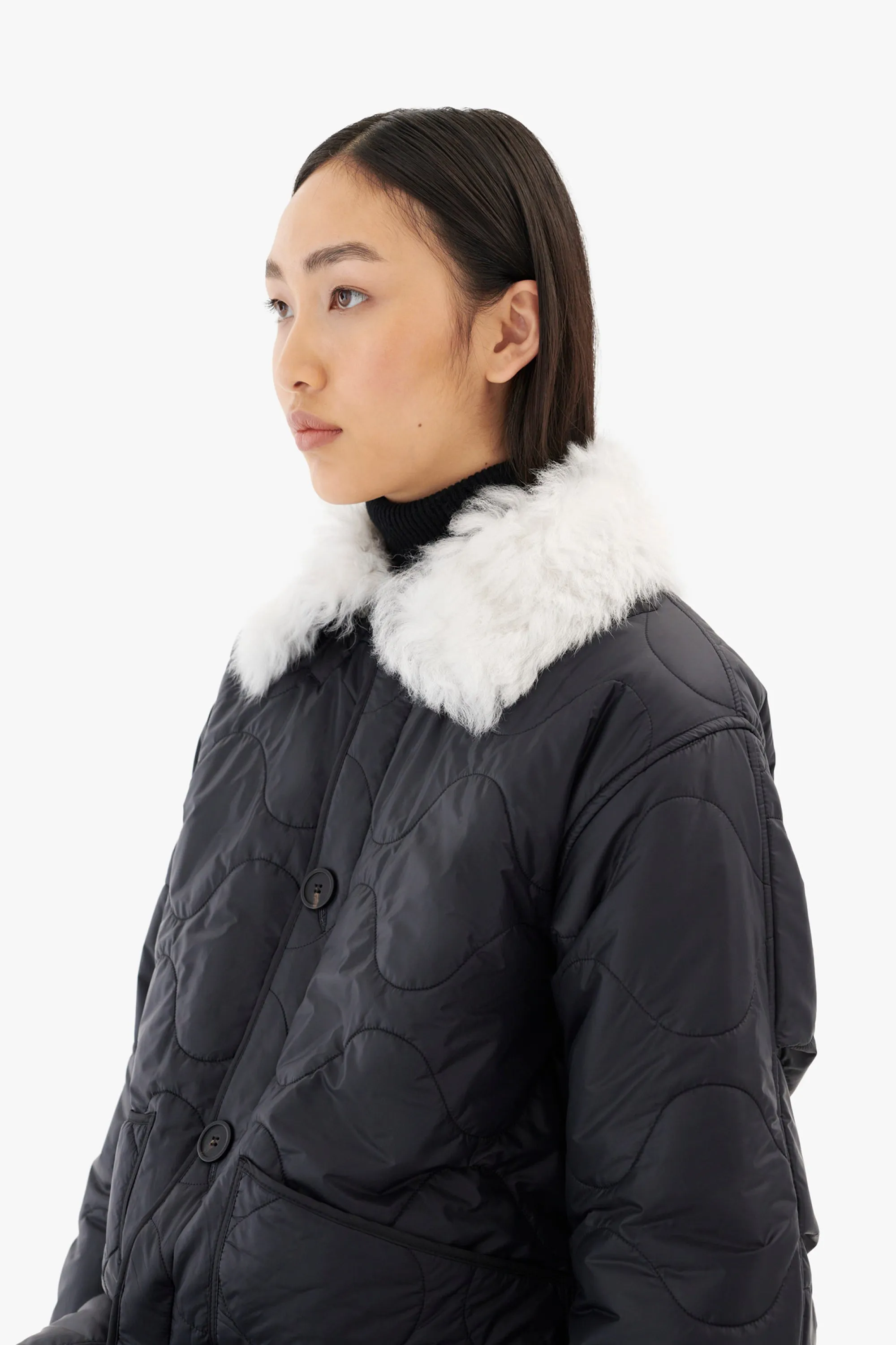 Shearling Collar - Natural Long Hair