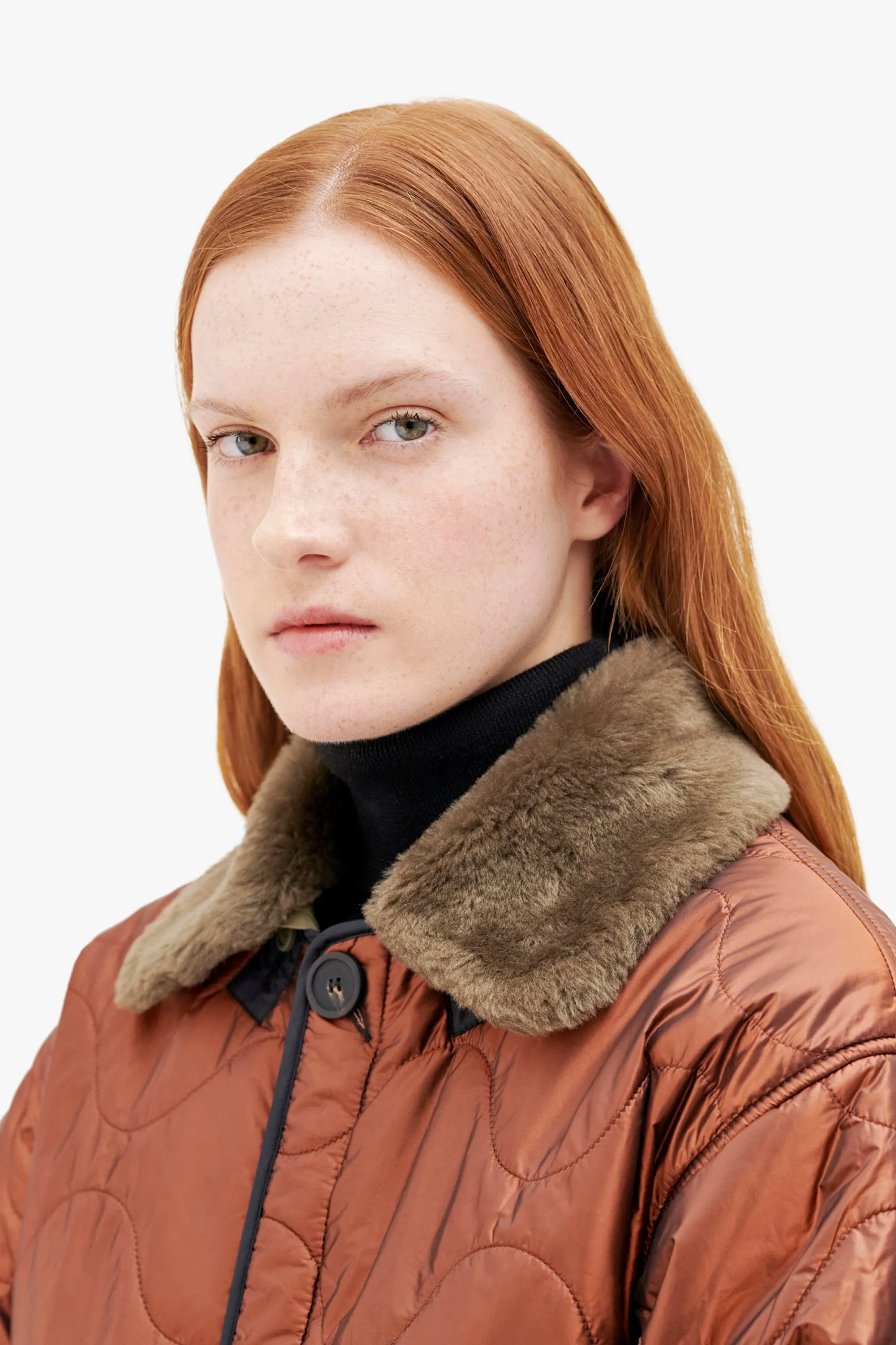 Shearling Collar - Olive