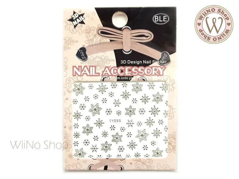 Silver Snowflake Nail Art Sticker - 1 pc (TY099S)