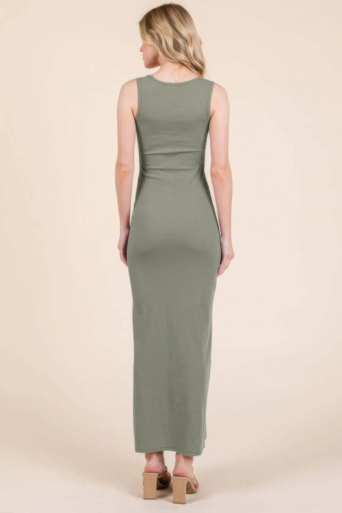 Sleeveless Rib Maxi Dress