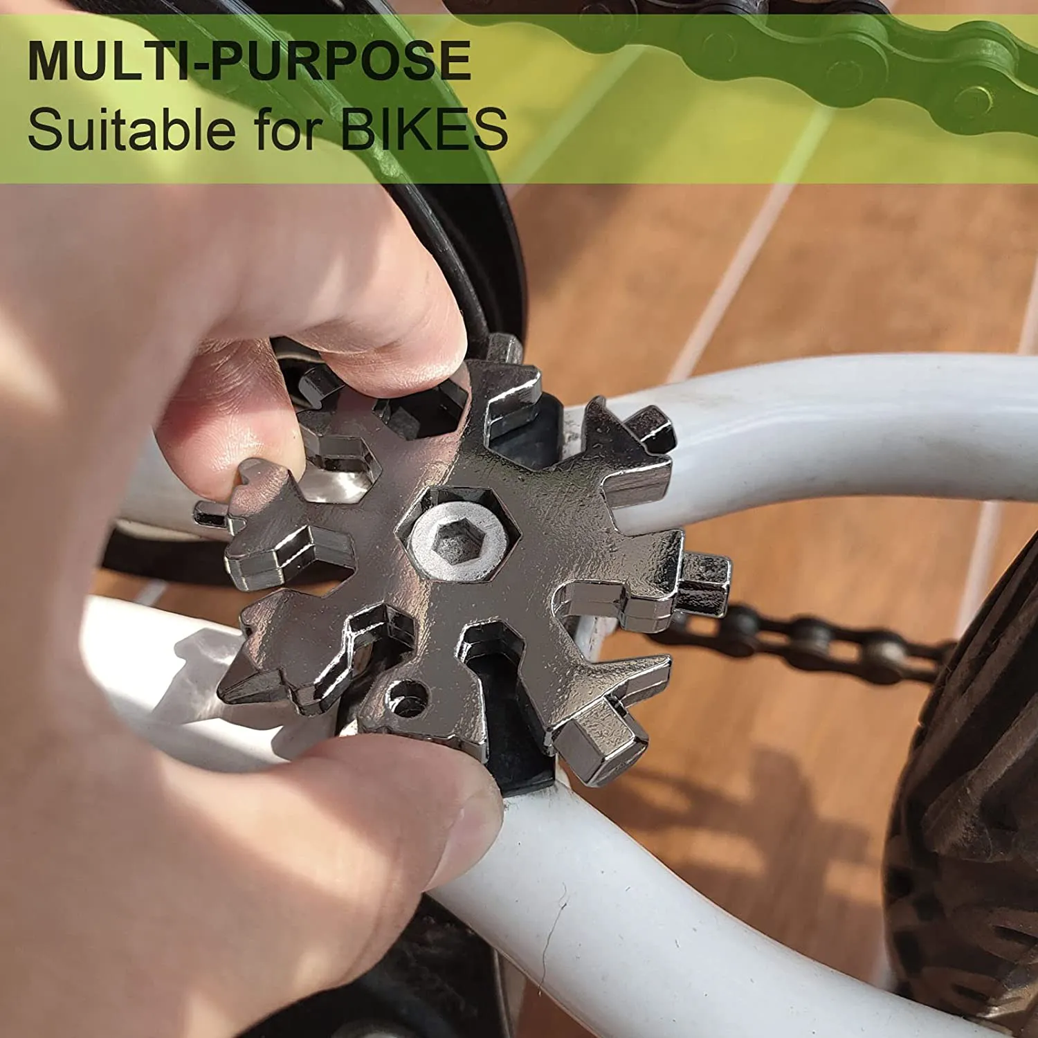 Snowflake Multitool 2PCS 18 in 1 Stainless Steel Snowflake Multi Tool Gadgets for Outdoor Travel Camping Daily Gifts for Men Dad