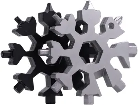 Snowflake Multitool 2PCS 18 in 1 Stainless Steel Snowflake Multi Tool Gadgets for Outdoor Travel Camping Daily Gifts for Men Dad