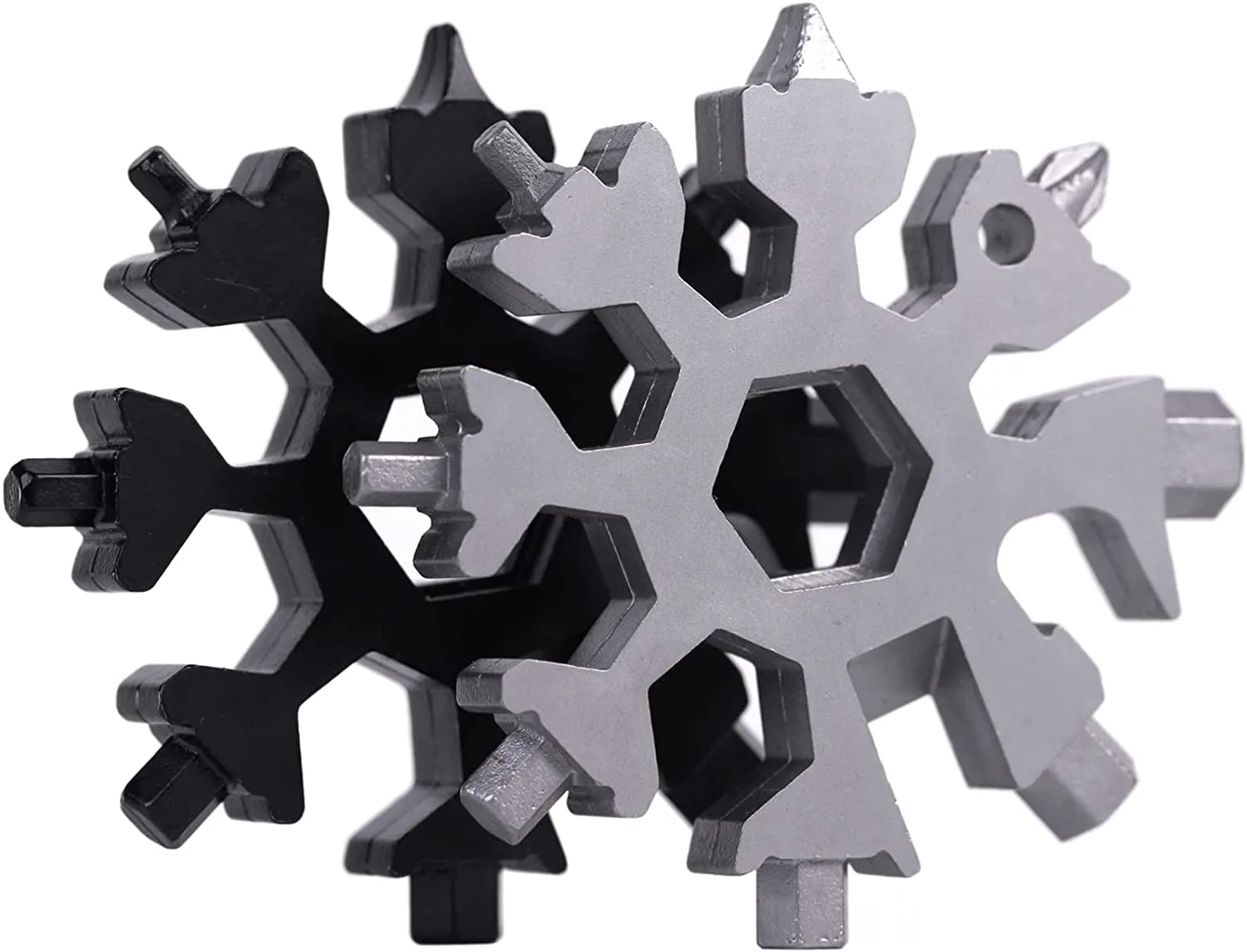 Snowflake Multitool 2PCS 18 in 1 Stainless Steel Snowflake Multi Tool Gadgets for Outdoor Travel Camping Daily Gifts for Men Dad