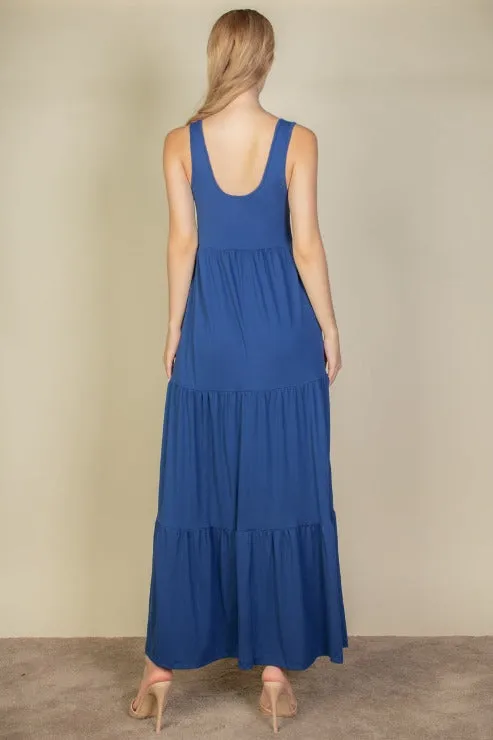 Solid Layered Hem Dress (CAPELLA)