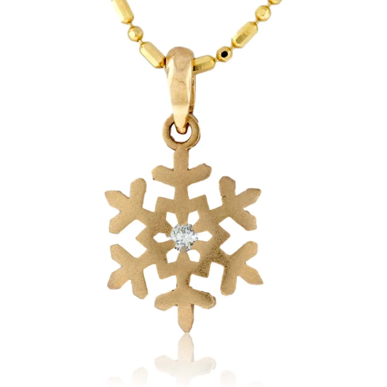 Solitaire Diamond Snowflake Pendant