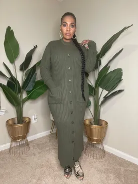 SWEATER DRESS-Olive