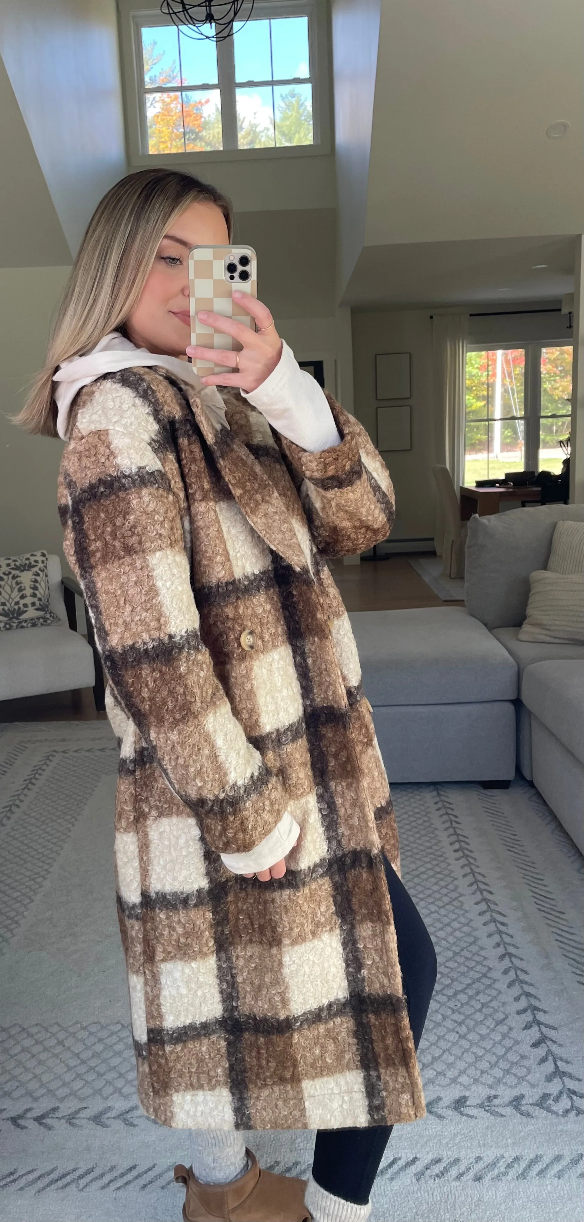 Teddy Longline Coat // Mocha Mix