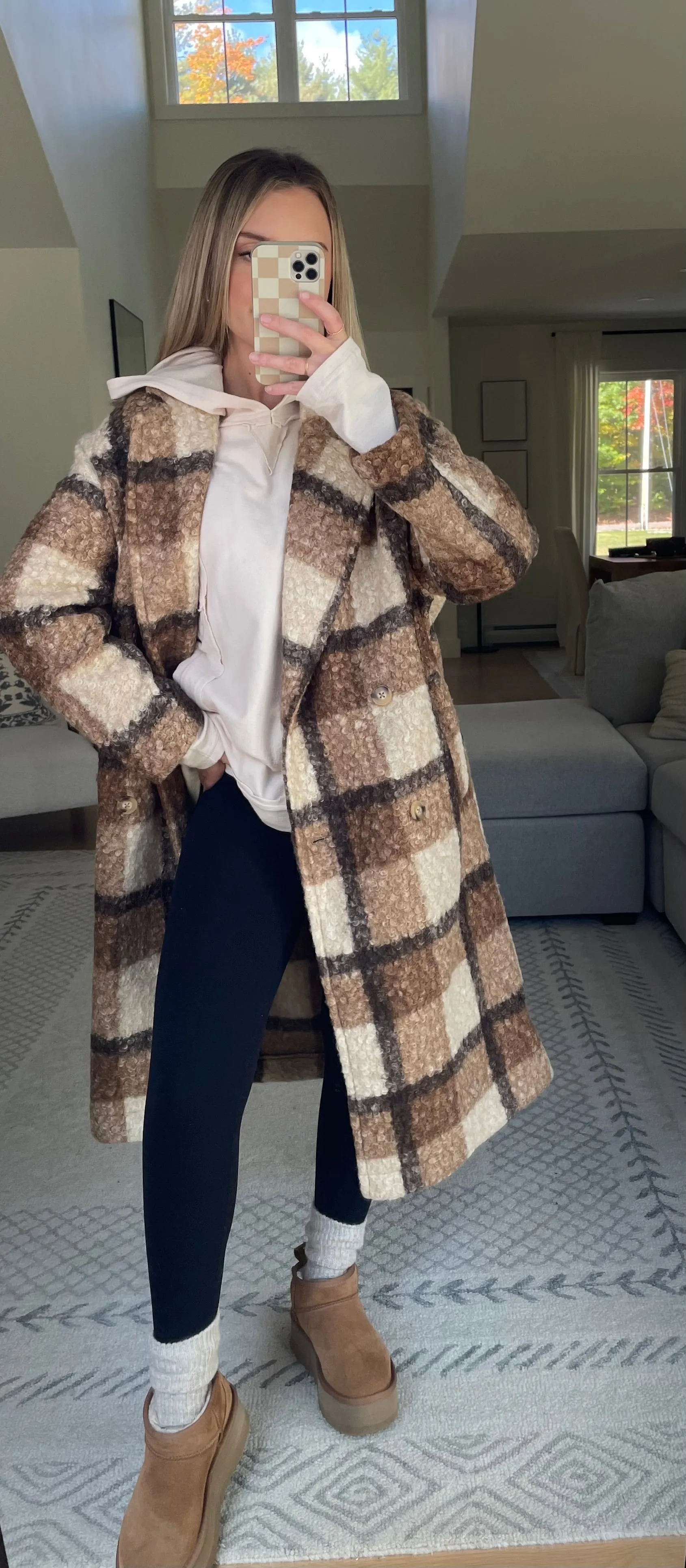 Teddy Longline Coat // Mocha Mix