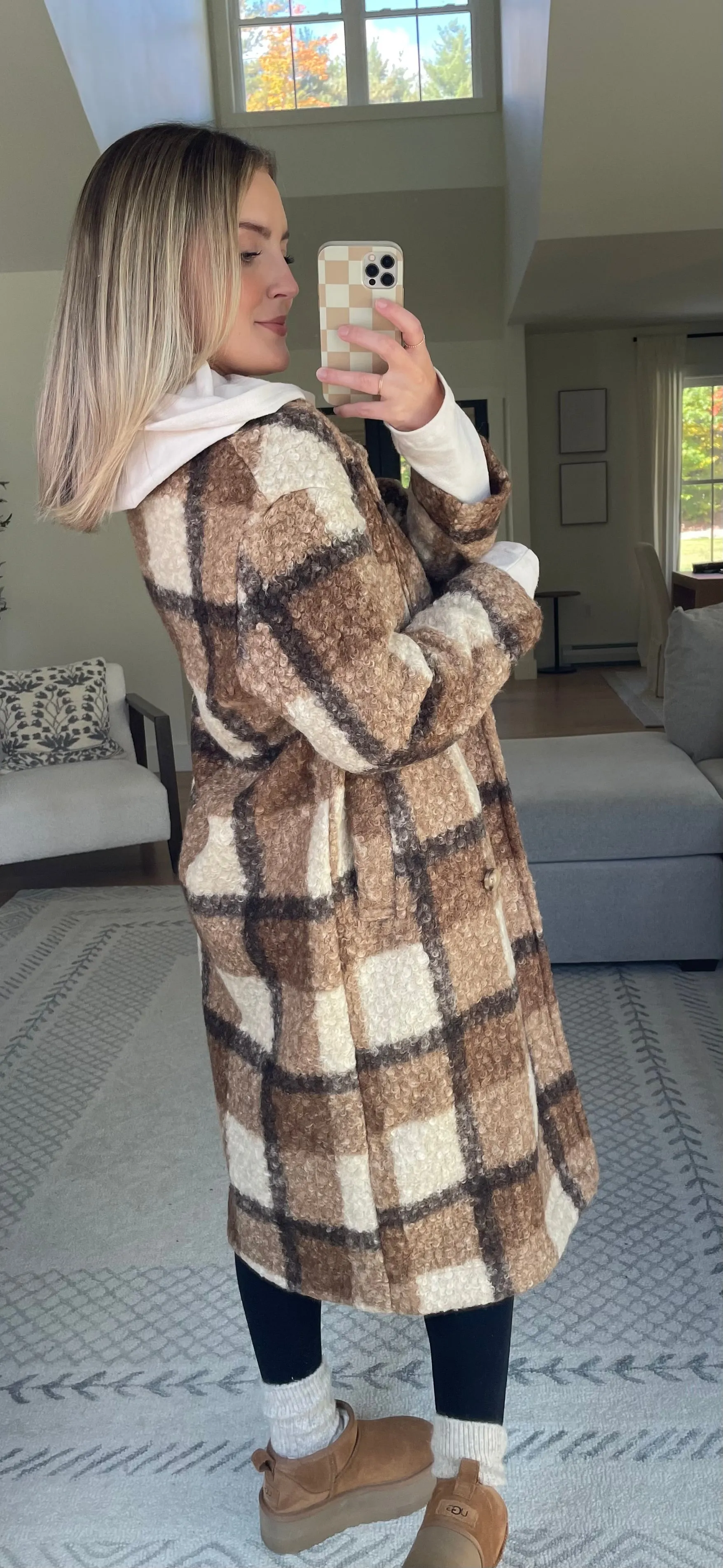 Teddy Longline Coat // Mocha Mix