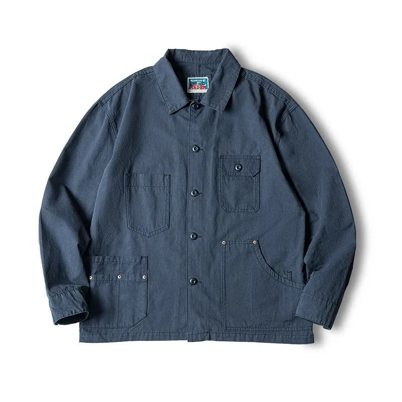 Tooling Retro Asymmetrical Pocket Hunting Men's Coat