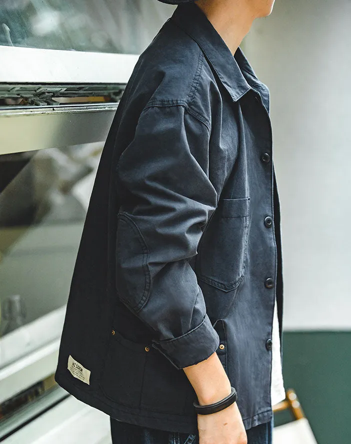Tooling Retro Asymmetrical Pocket Hunting Men's Coat