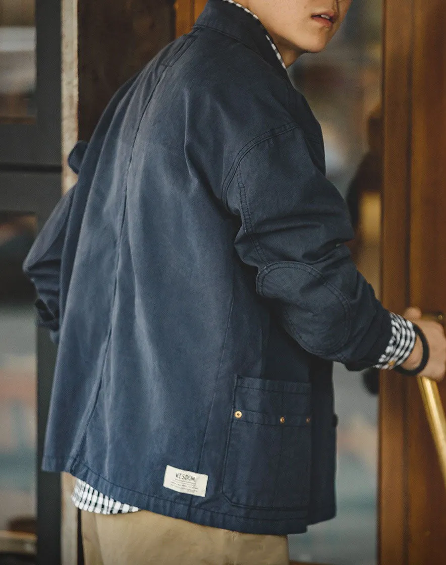 Tooling Retro Asymmetrical Pocket Hunting Men's Coat