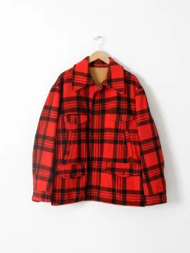 vintage plaid hunting coat
