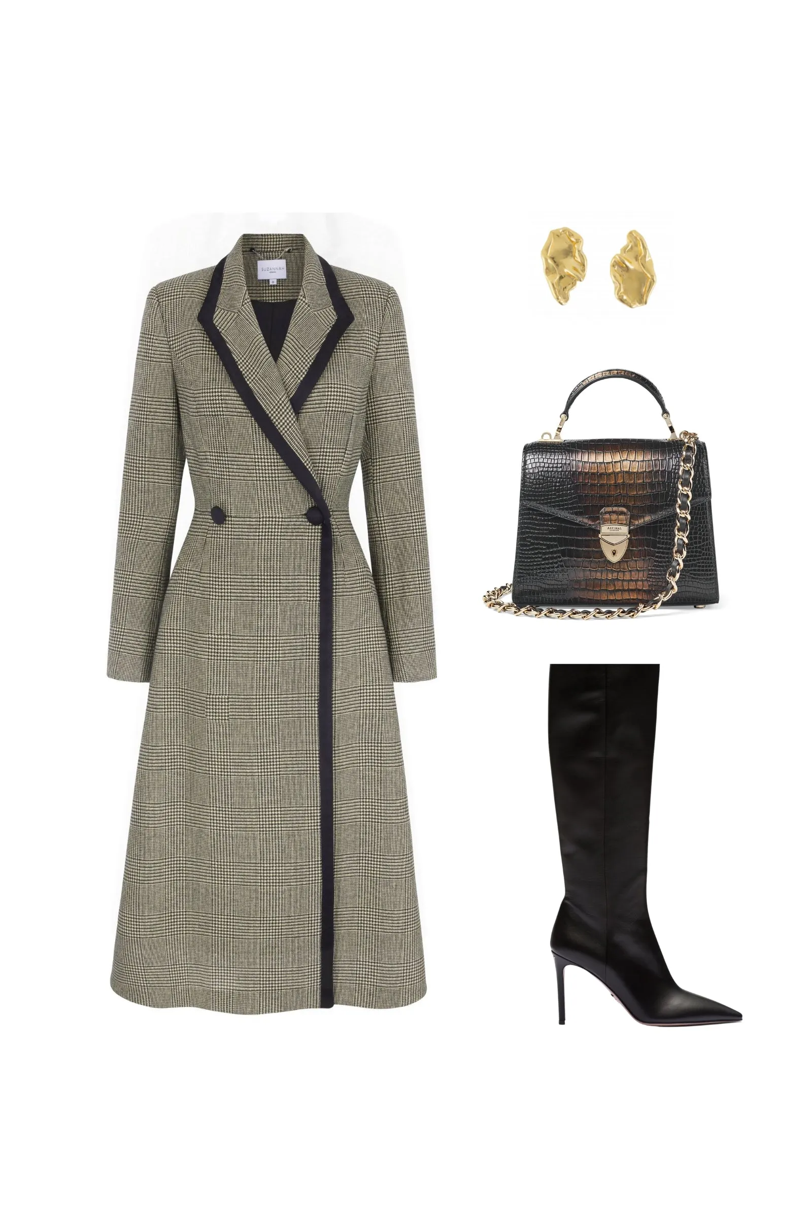 Washington Prince of Wales Cashmere Coat