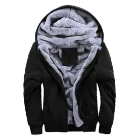 WENYUJH 2018 Winter New Tracksuit Men Fashion Thicken Velvet Casual Hooded Warm Thick Hoodie Solid Moleton Masculino Sweatshirt