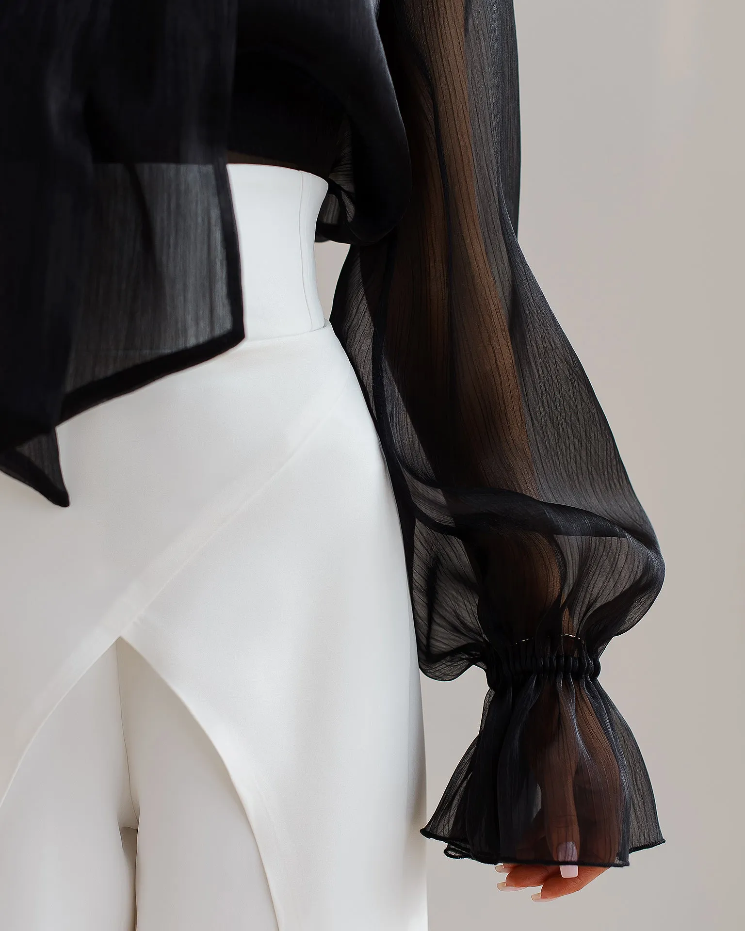 White High Waist Palazzo Pants