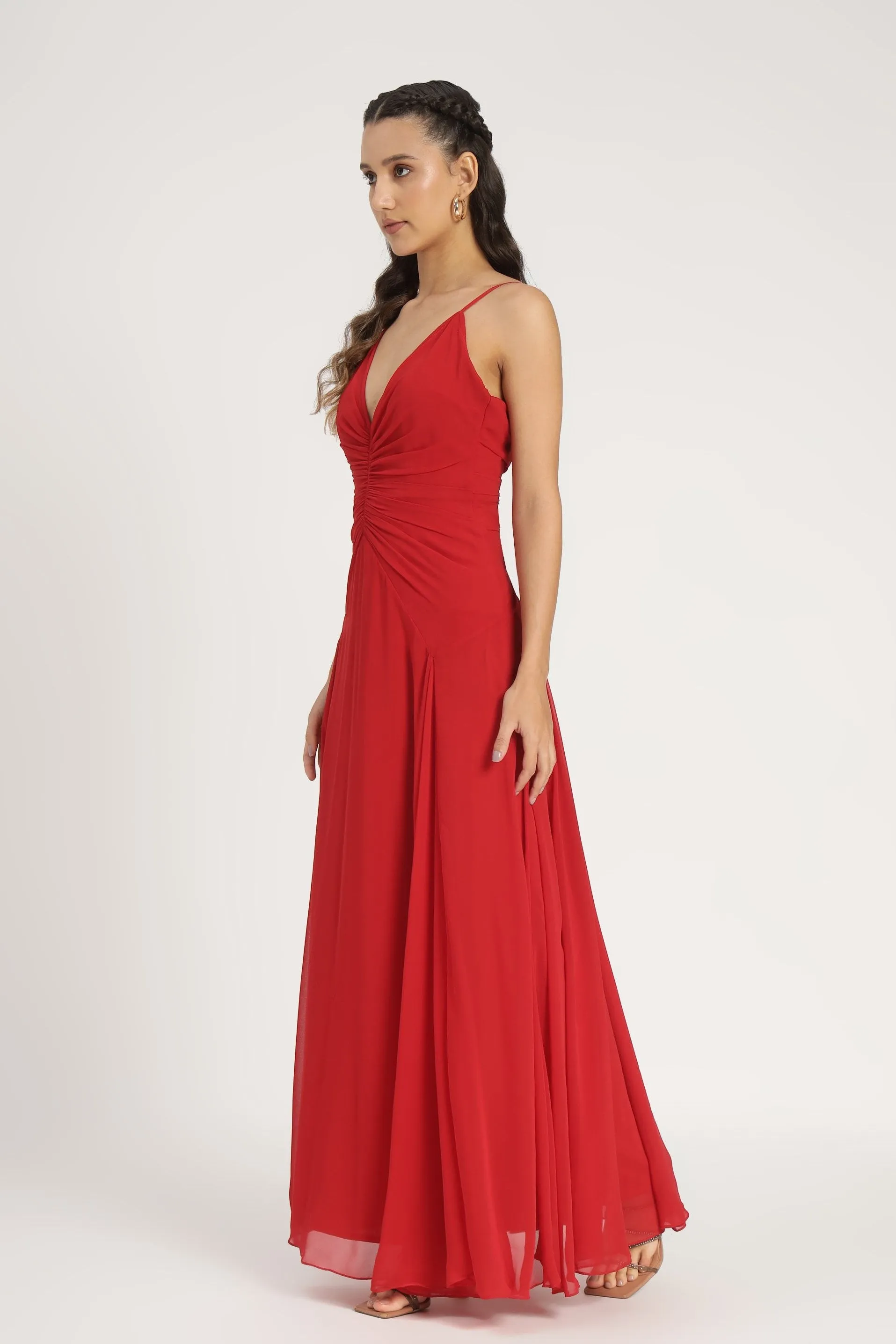 Whitley Maxi Dress in Red