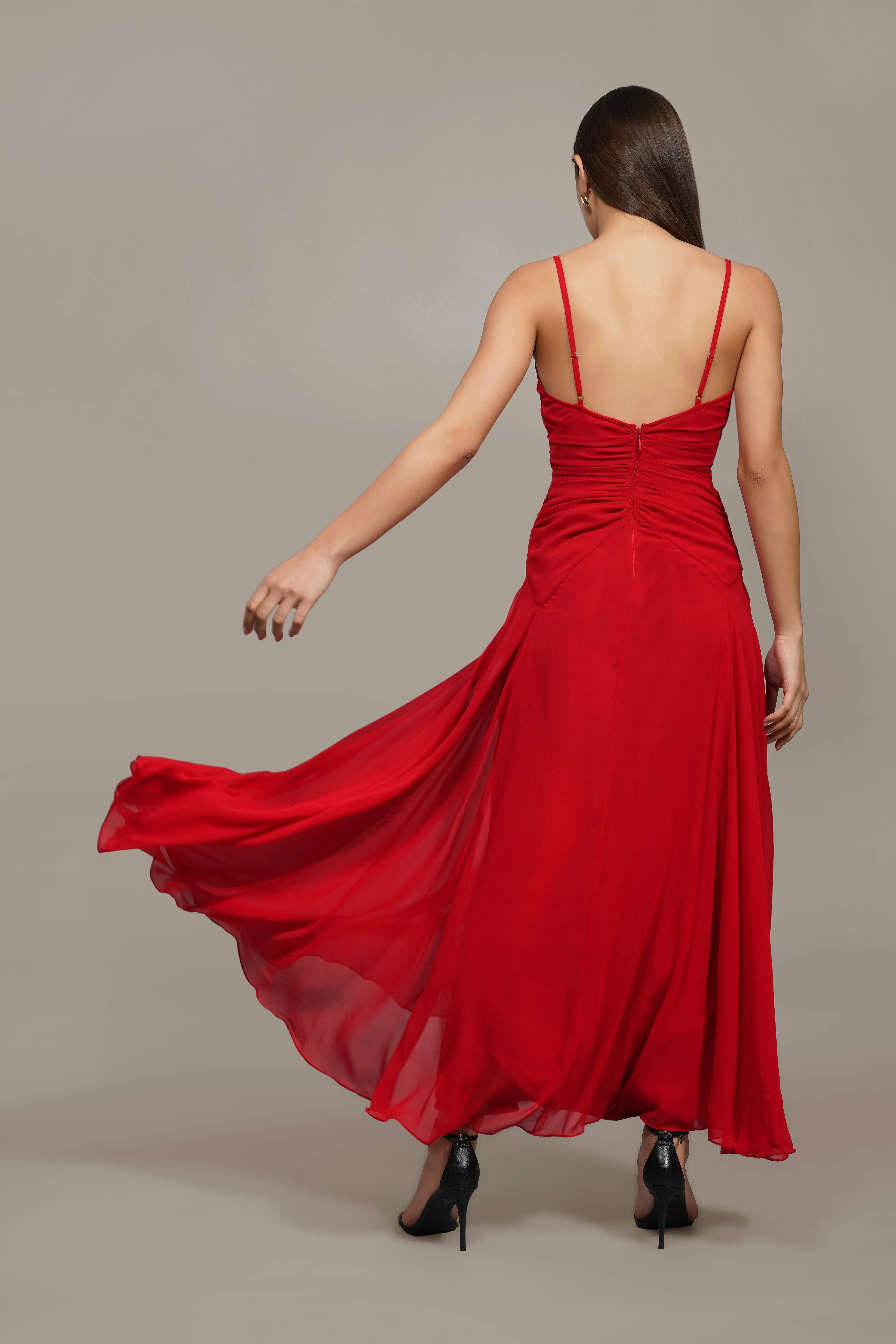 Whitley Maxi Dress in Red