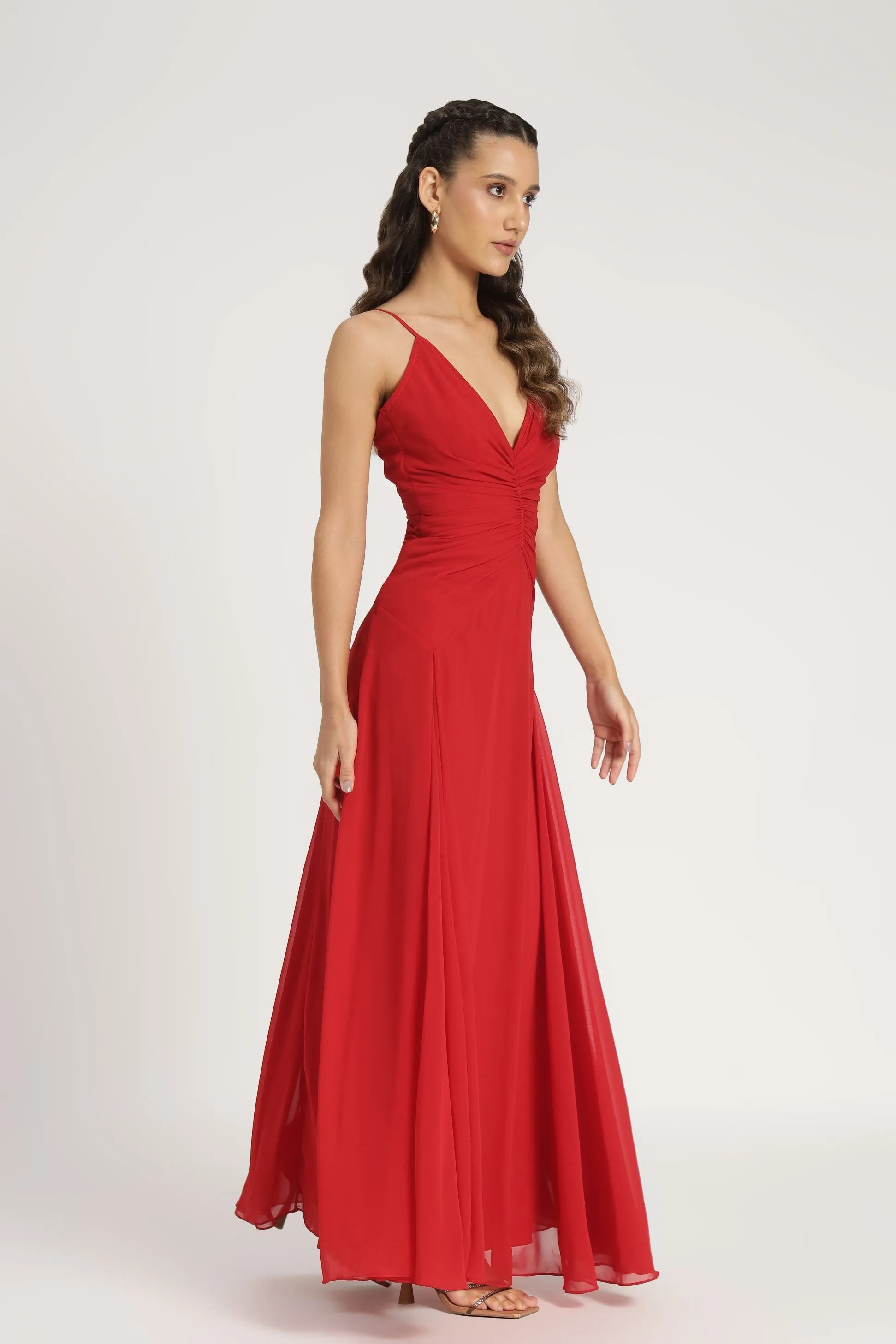 Whitley Maxi Dress in Red