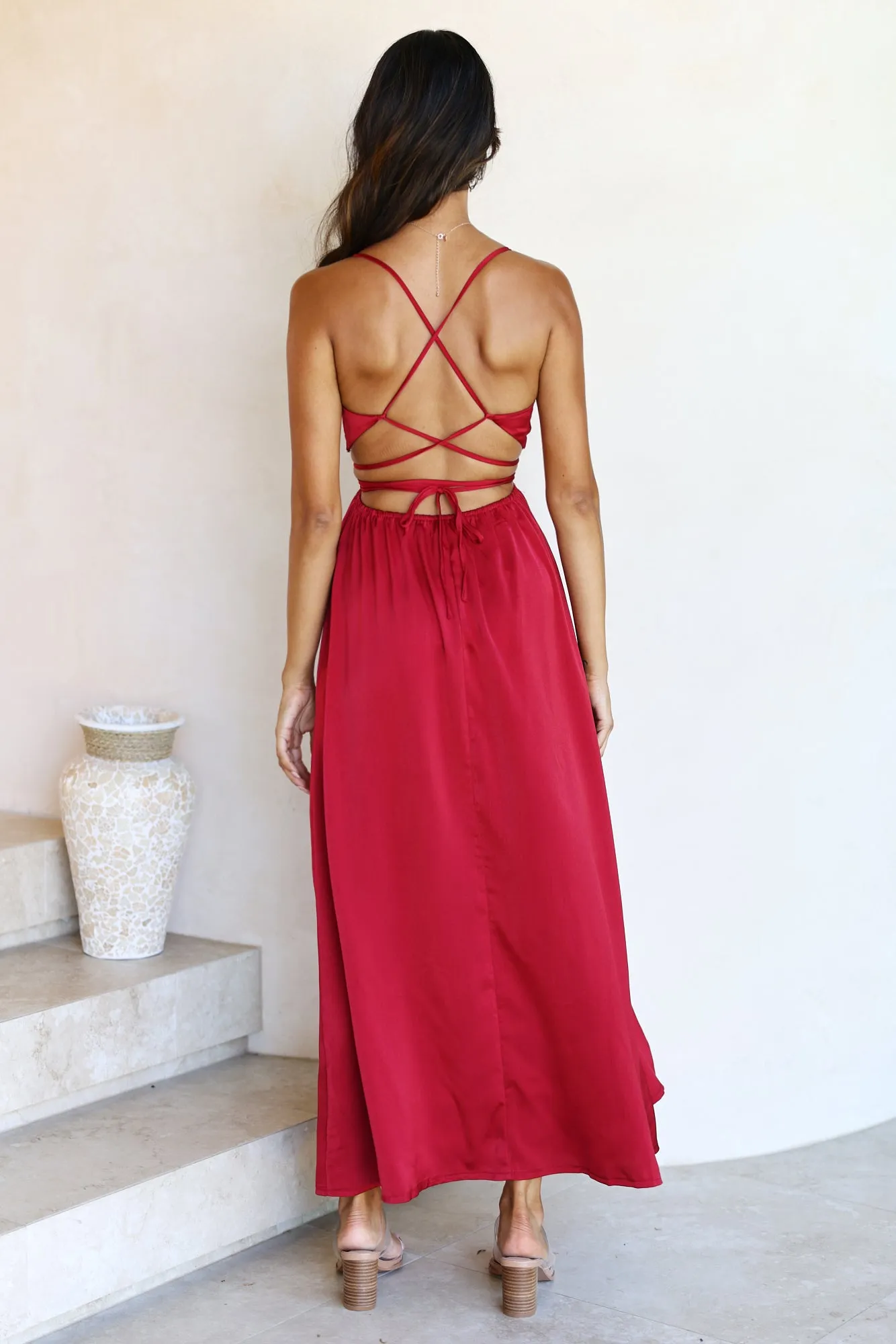 With You Maxi Dress Wine