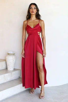 With You Maxi Dress Wine