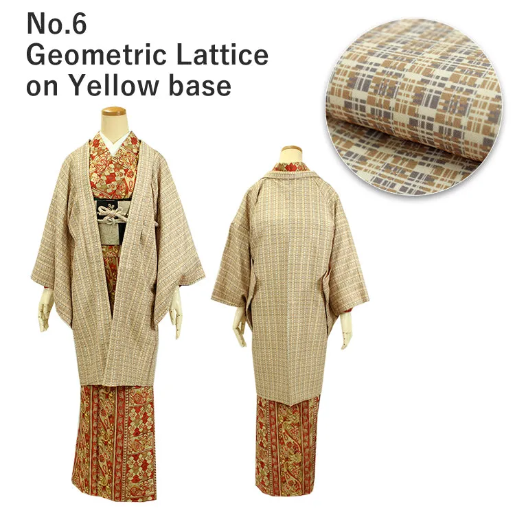 Women's Japanese Kimono Jacket/Cardigan,Haori Coat with a haori cord,Geometric