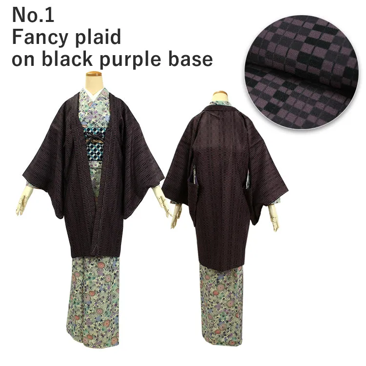 Women's Japanese Kimono Jacket/Cardigan,Haori Coat with a haori cord,Geometric